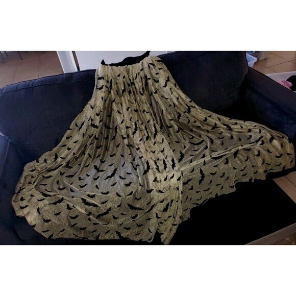 Handmade Maxi Skirt Bat Print‎ Halloween Costume Party Long Skirt - Picture 4 of 8